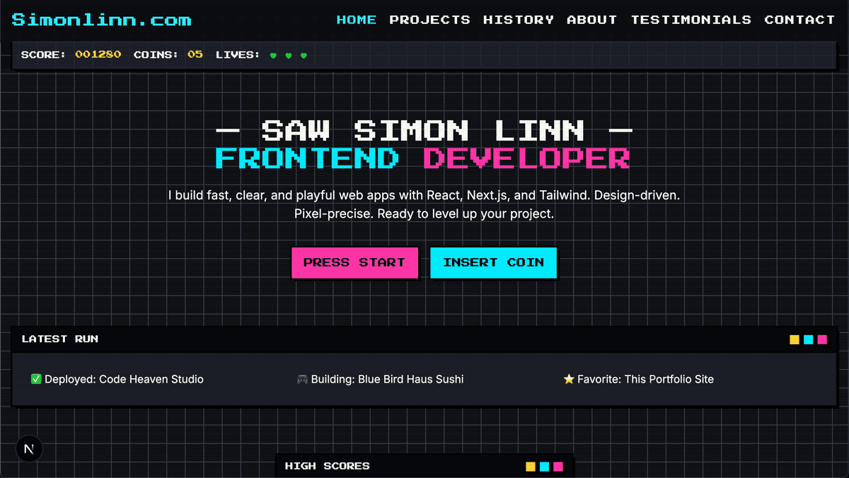Arcade Portfolio screenshot 1
