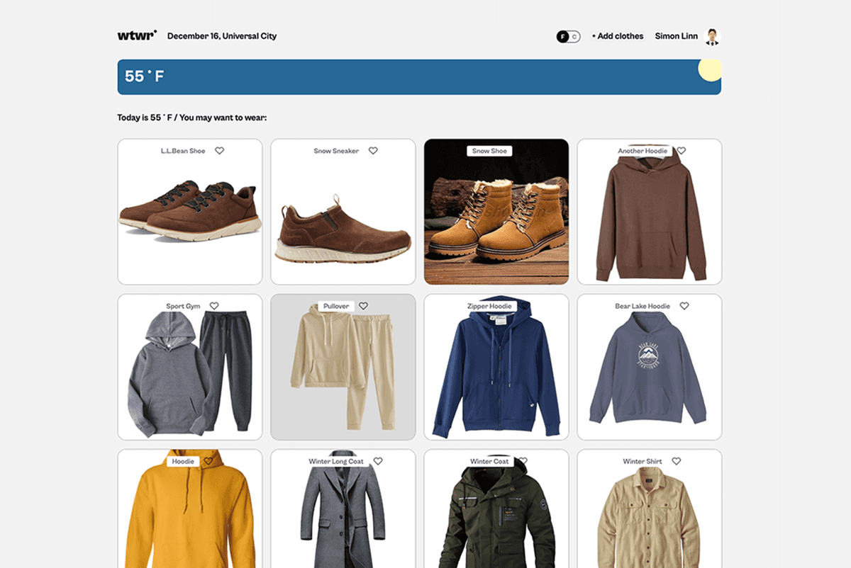 WTWR (What to Wear) screenshot 1